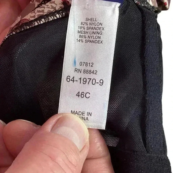 Swimsuits For All Women 46C Snake Print Tankini Swim Top Brown Multicolor Bra - Picture 11 of 11